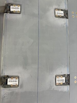 Cabin door hinge placement